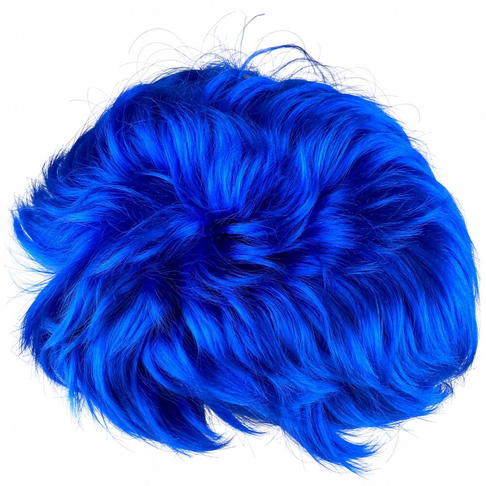 Electric Blue Short Bob Costume Wig Adult Halloween Cosplay Theater
